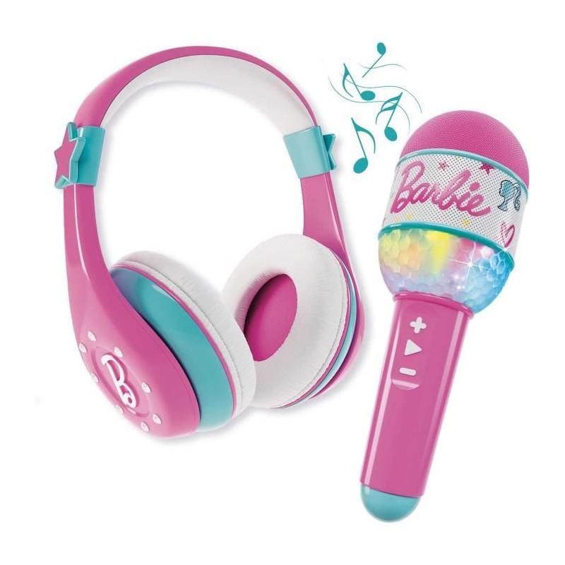 Combo Casque et Microphone - LISCIANI - Bluetooth avec haut-parleur Barbie