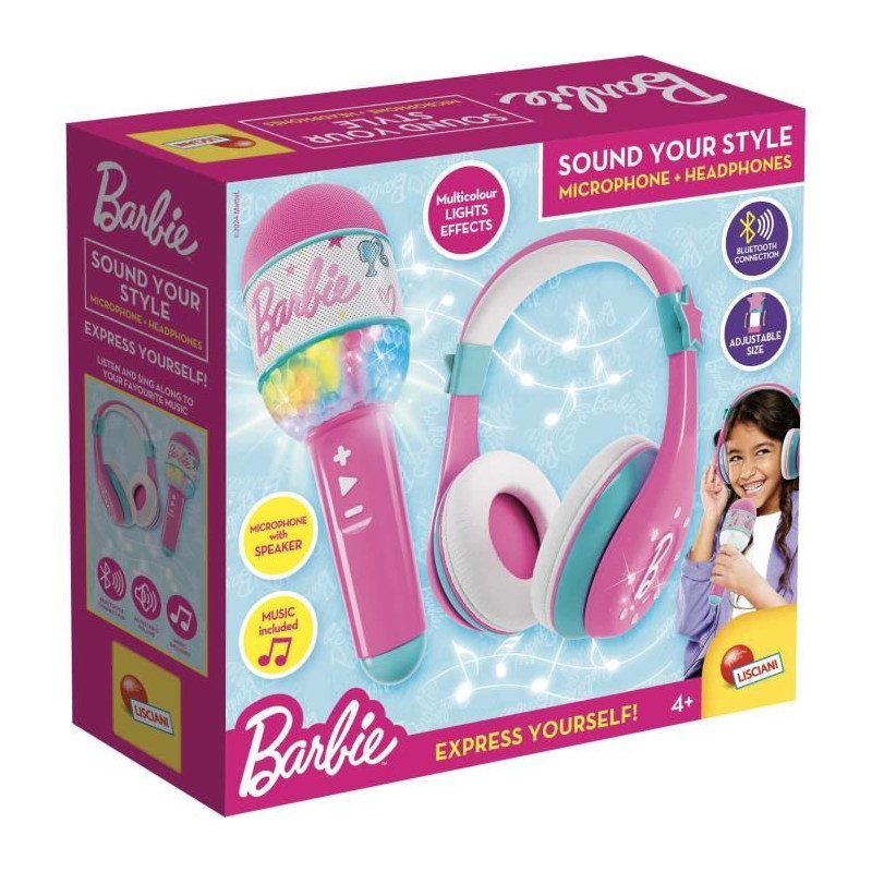 Combo Casque et Microphone - LISCIANI - Bluetooth avec haut-parleur Barbie