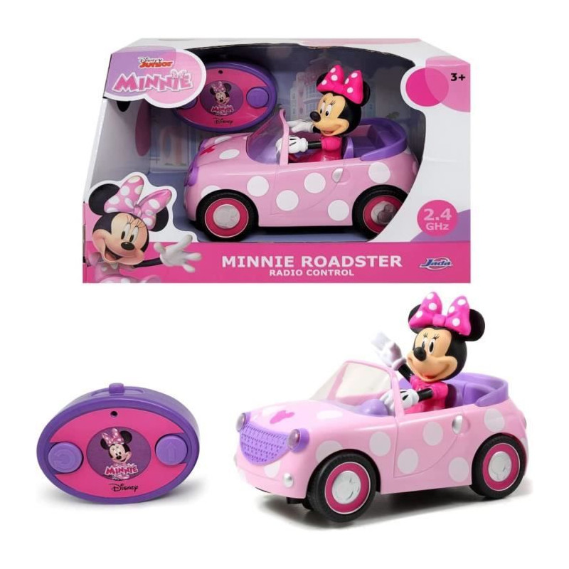 Cars - Voiture radiocommandée Majorette - Minnie - 1 figurine Minnie incluse - Pile non incluses