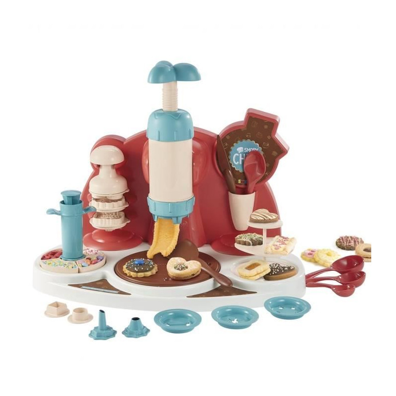 Smoby - Playset Biscuit factory - Fabriquer ces gâteaux - Livre de recettes inclus - Nombreux accessoires