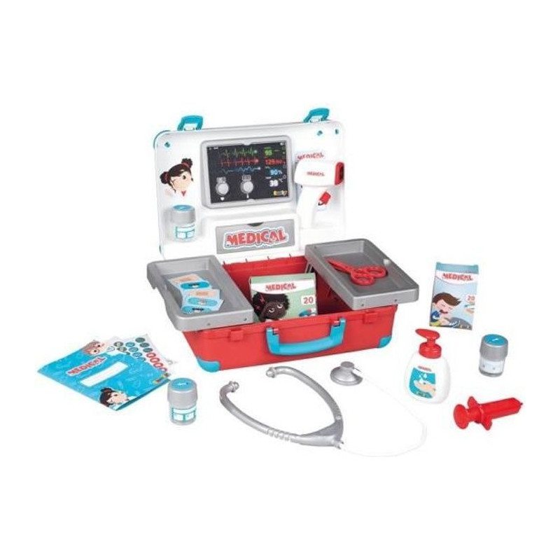 Smoby - Malette médicale - Nombreux accessoires de médecin - Dés 3 ans - Fabriqué en France