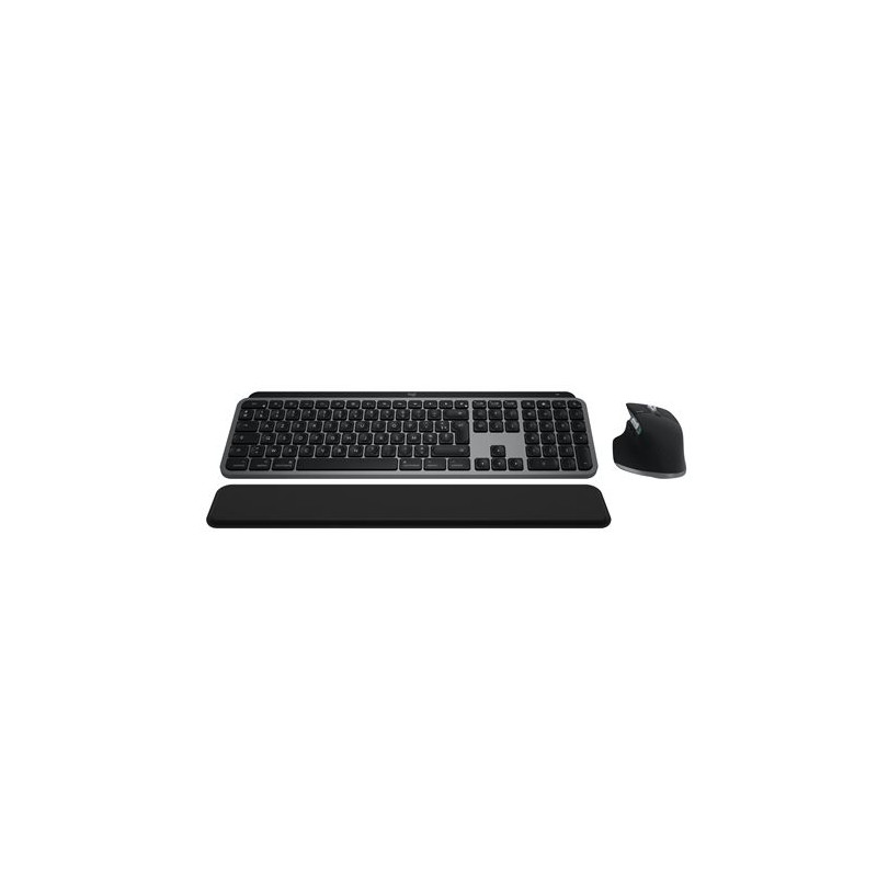 Ensemble clavier sans fil Azerty + souris sans fil rechargeable Logitech MX Keys S Combo pour Mac Gris sidéral