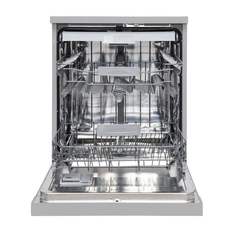 Lave-vaisselle pose libre CONTINENTAL EDISON - 15 couverts - Largeur 59,8 cm - Classe D - moteur induction - 39 dB - Silver