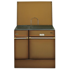 Godin 240163000073-Cuisinière bois Arpège 85cm 10,5kW buches 50cm BRUN FONCE GODIN - 240163BRUNFONCE