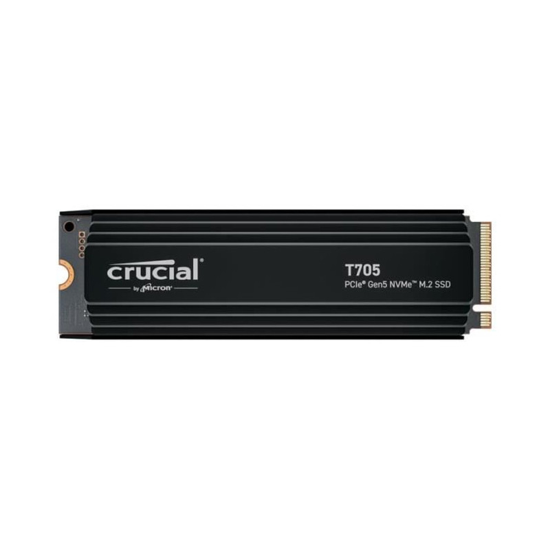 SSD Interne Gaming avec Dissipateur Premium - CRUCIAL - T705 SSD 2To PCIe Gen5 NVMe M.2 (2024) - CT2000T705SSD5