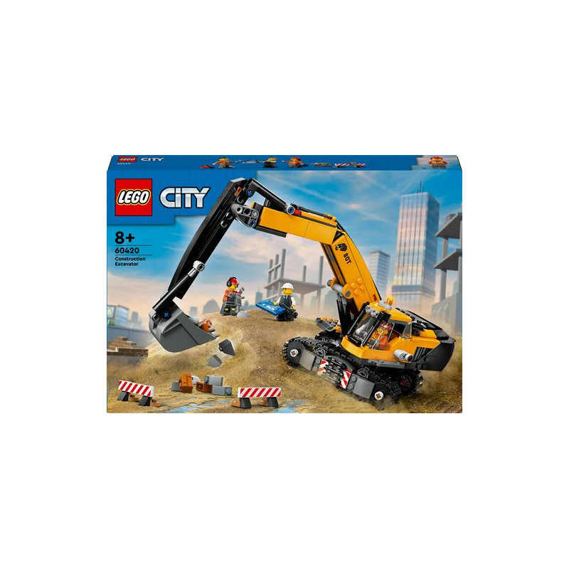LEGO® City 60420 La pelleteuse de chantier jaune