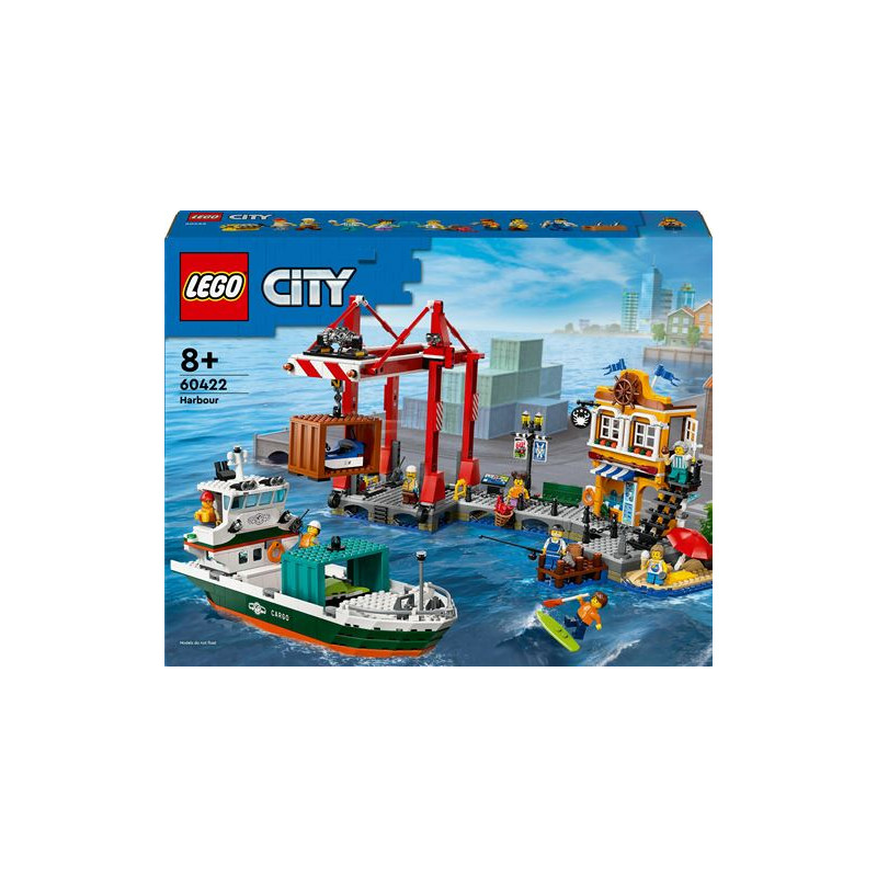 LEGO® City 60422 Le port et le navire marchand