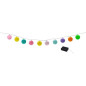 Guirlande lumineuse solaire - LUMISKY - MIMY COLORS SOLAR - 3.80 m - Boules de coton - 10 ampoules - LED blanc chaud