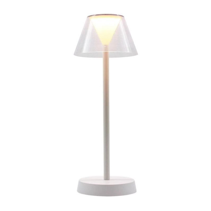 Lampe de table sans fil - LUMISKY - BEVERLY WHITE - H34 cm - LED blanc chaud