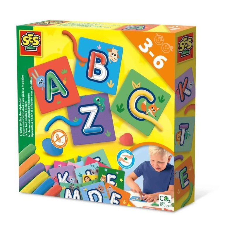 J'apprends l'alphabet avec pâte a modeler - Jeu éducatif - SES CREATIVE - Familiarise-toi avec l'alphabet en t'amusant.