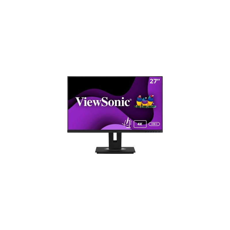 ViewSonic Monitor VG2756-4K VG27564K 4K UHD USB-C USBC and Built-In BuiltIn Ethernet 3840x2160 (VG2756-4K)