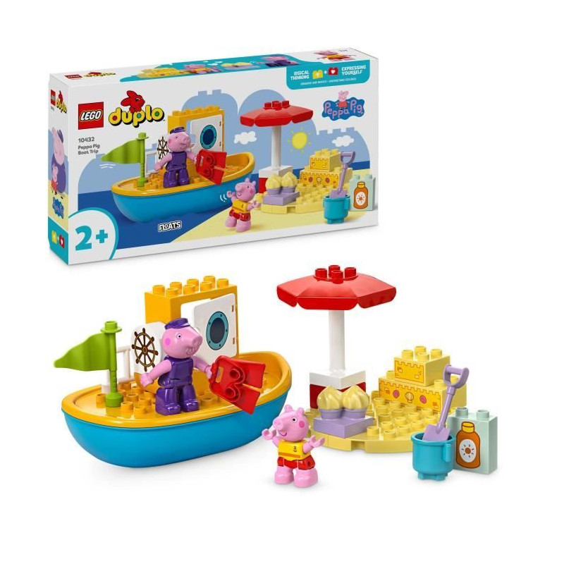 LEGO DUPLO 10432 Le Voyage en Bateau de Peppa Pig - Set de Jeu de Bain pour Tout-petits