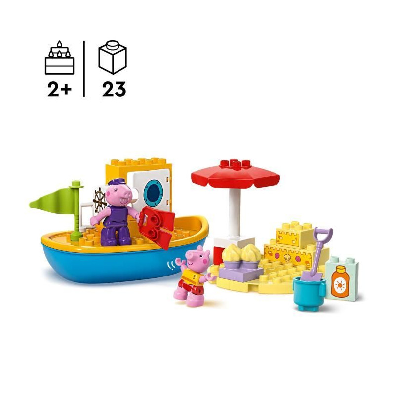 LEGO DUPLO 10432 Le Voyage en Bateau de Peppa Pig - Set de Jeu de Bain pour Tout-petits