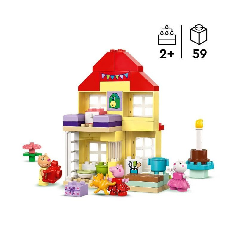 LEGO DUPLO 10433 La fete d'anniversaire chez Peppa Pig - Jouet a Construire des 2 Ans