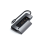 Hub USB Satechi HUB USB C 4 EN 1 AVEC EMPLACEMENT POUR SSD GRIS