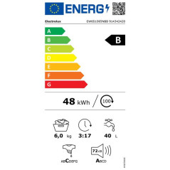 Electrolux LAVE-LINGE FRONTAL - Lave-linge CompactCare - Capacité maxi du tambour ELECTROLUX - EW6S1065NBB