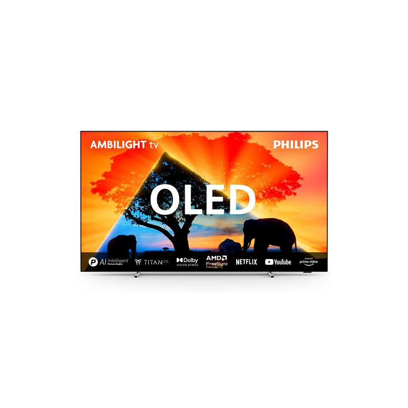 TV OLED Ambilight Philips 65OLED759 164 cm 4K UHD Smart TV 2024 Chrome