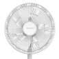 OCEANIC Ventilateur de pied - 50 W - Ø 40 cm - 3 vitesses - Oscillant - Inclinable - Blanc