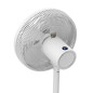 OCEANIC Ventilateur de pied - 50 W - Ø 40 cm - 3 vitesses - Oscillant - Inclinable - Blanc