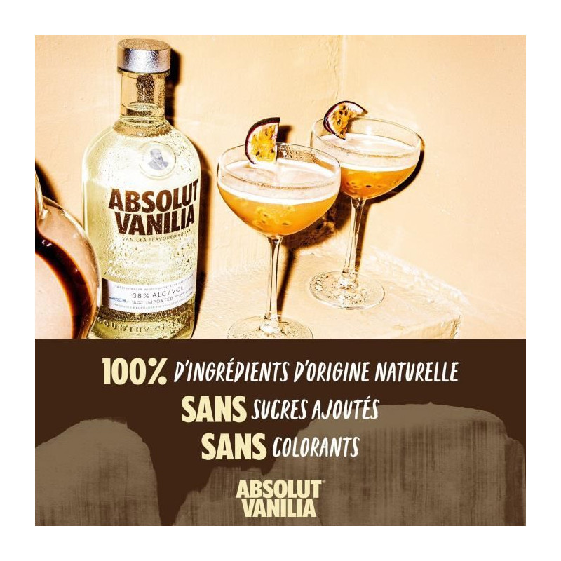 Absolut - Vanille - Vodka aromatisée - 38,0% Vol.