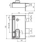 Serrure monopoint en applique Verticale fouillot Droite METALUX FE98721020