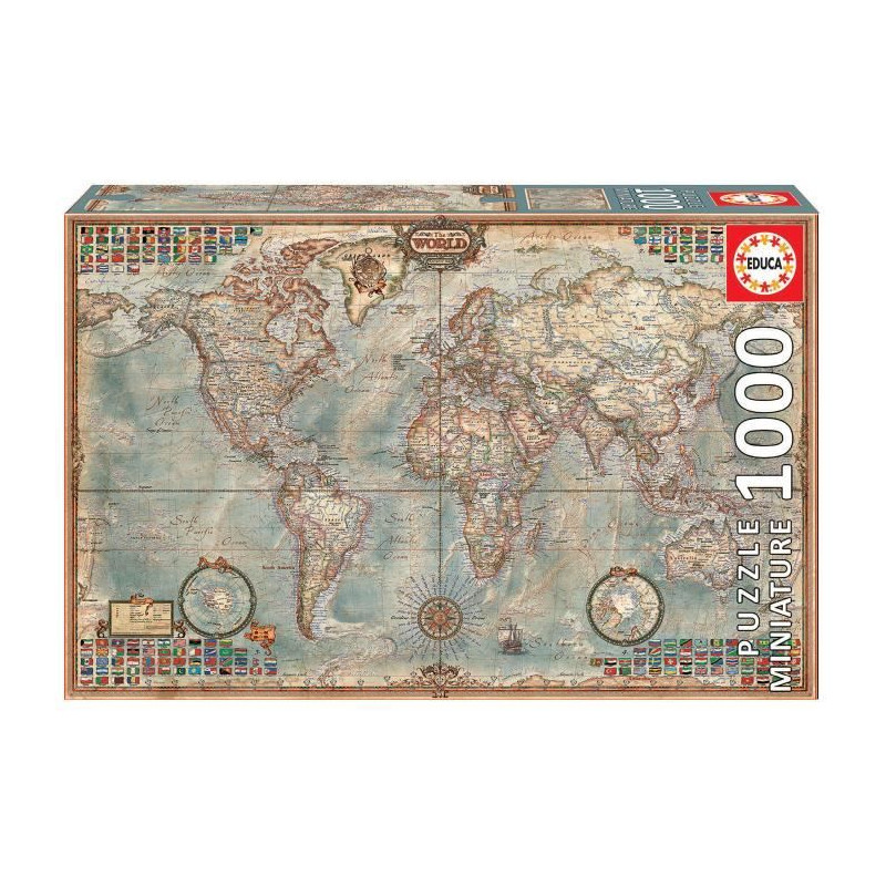 EDUCA - Puzzle Le Monde 1000 pieces