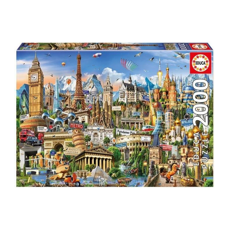 EDUCA Puzzle 2000 pieces Symboles D'Europe