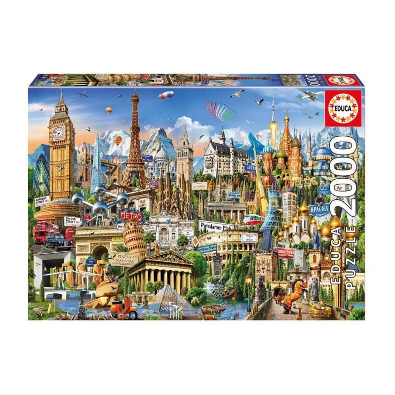 EDUCA Puzzle 2000 pieces Symboles D'Europe