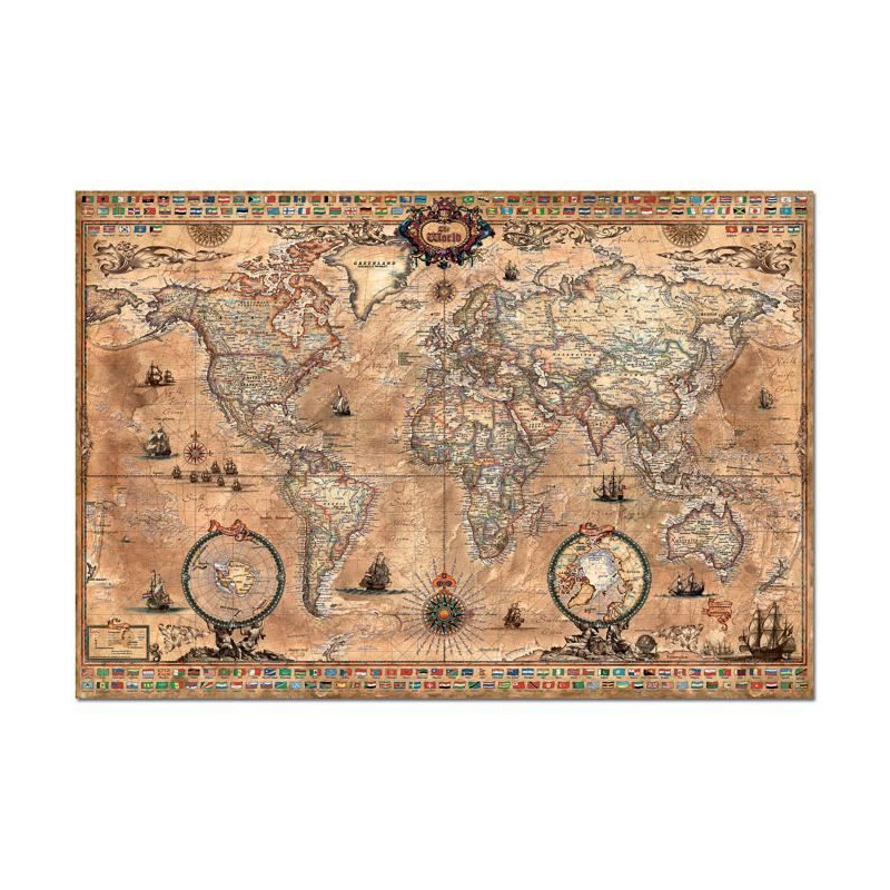 EDUCA -Puzzle - EDUCA PUZZLE 1000 MAPPEMONDE