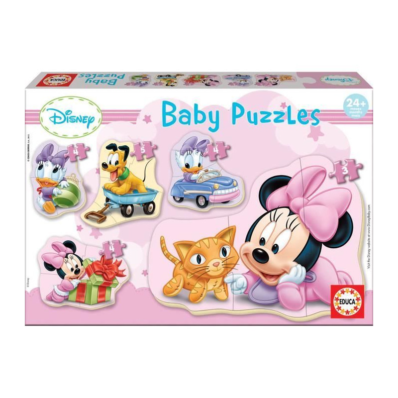 Puzzle bébé EDUCA - BABY MINNIE - 5 puzzles progressifs de 3 a 5 pieces