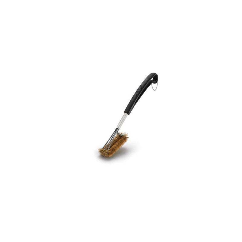 Triple brosse de cuisson Napoléon en laiton pour grille de cuisson en fonte Bois clair