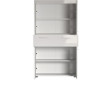 Colonne double AMANDA - 4 portes + 1 tiroir - L73 x P31 x H130 cm - Blanc - TRENDTEAM