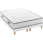 Ensemble matelas 180x200 cm + sommiers 2x90x200 cm - Ressorts ensachés - 7 zones de confort - 27 cm - Équilibré - DEKO DREAM