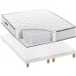 Ensemble matelas 180x200 cm + sommiers 2x90x200 cm - Ressorts ensachés - 7 zones de confort - 27 cm - Équilibré - DEKO DREAM