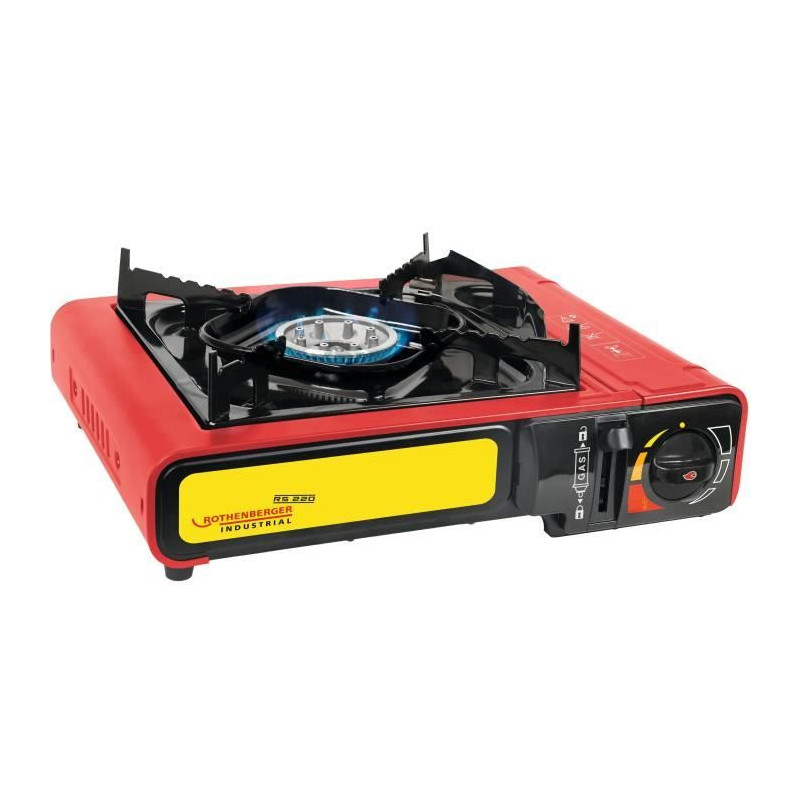 Réchaud a gaz - ROTHENBERGER - GOURMET RS 220 - 2000 W - Rouge et noir