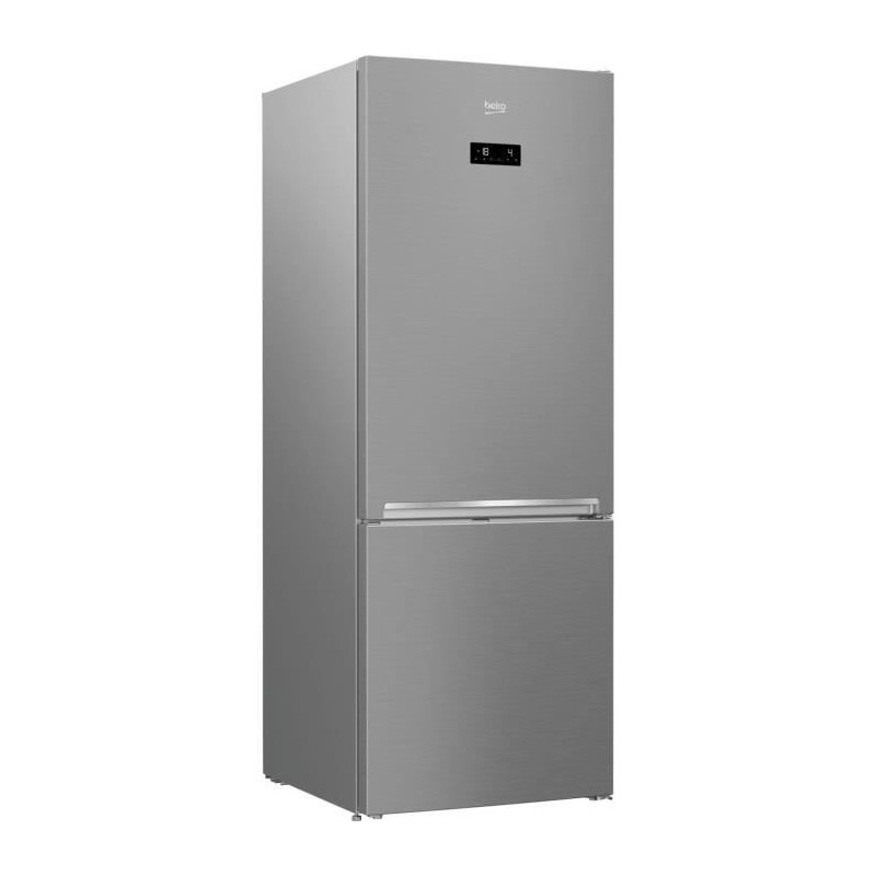 Réfrigérateur pose-libre combiné - BEKO - RCNE560E40ZXPN - Classe E - 514 L - 74,5 x 70 x 192 cm - Inox