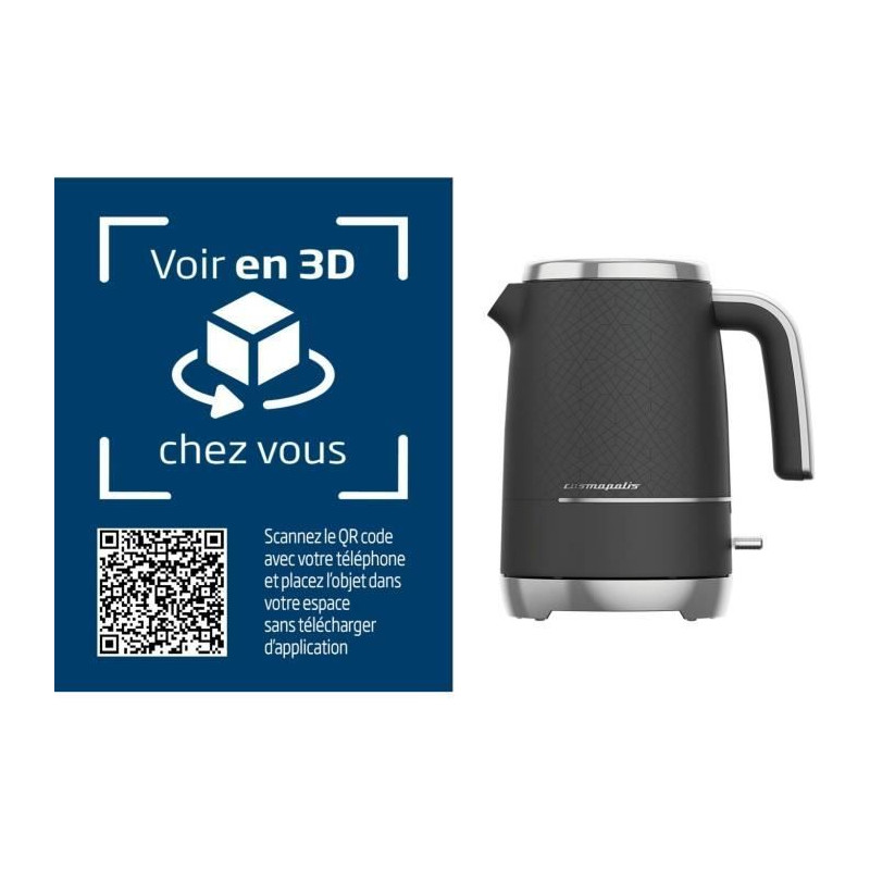 Bouilloire électrique - BEKO - WKM8306B - 1,7 L - 3000 W - Noir