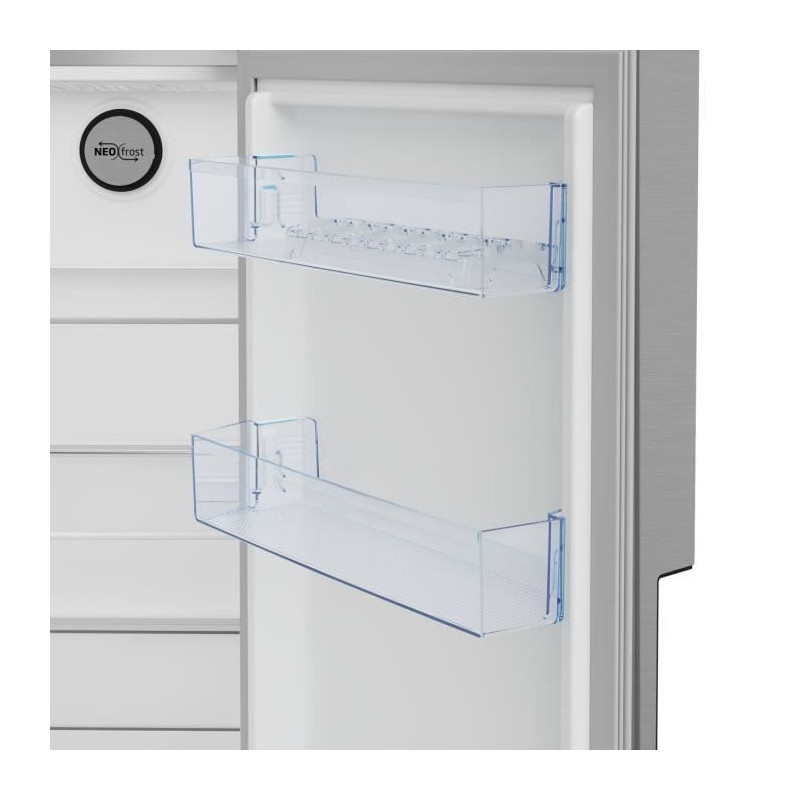 Réfrigérateur Side by Side pose libre - BEKO - GN1603140XBN - Classe E - Froid ventilé - 580 L - 70,5 x 91 x 179 cm - Métal