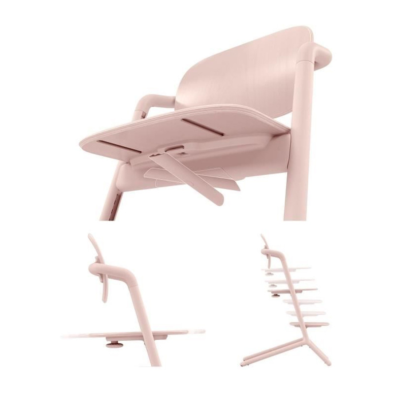 Pack 3-en-1 Lemo 2 avec Chaise Haute évolutive, Baby Set et Plateau - CYBEX - Pearl Rose