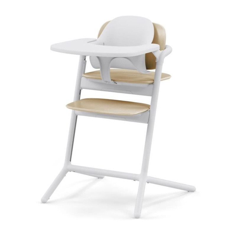 CYBEX - Pack 3-en-1 Lemo 2 avec Chaise Haute évolutive, Baby Set et Plateau - Sand White