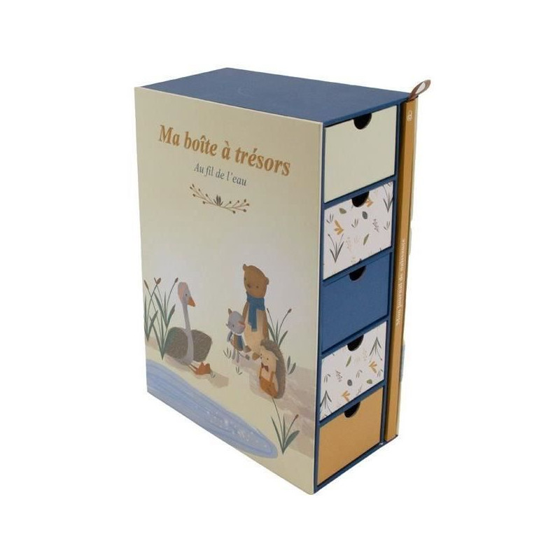 Coffret - DOMIVA - AU FIL DE L'EAU - Boîte a trésors + Journal de naissance