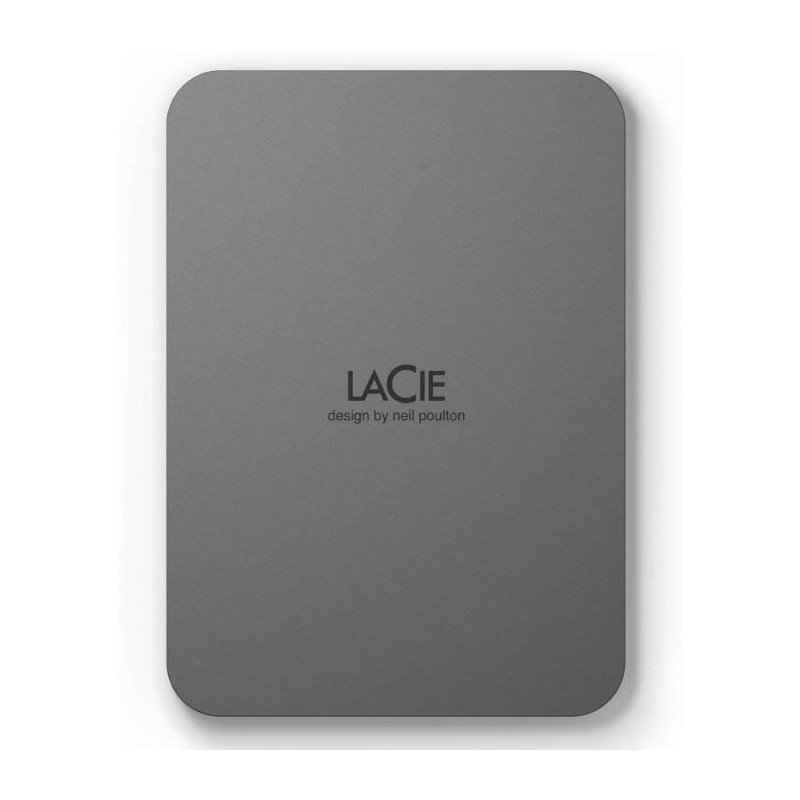 Disque dur portable externe - LACIE - Mobile Drive secure v2 - USB 3.1-C - 4To - Gris espace (STLR4000400)