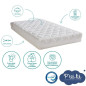 Matelas Bébé Climatisé - 60x120x10 cm - Reversible - Déhoussable - Anti Acarien - Fabrication Française