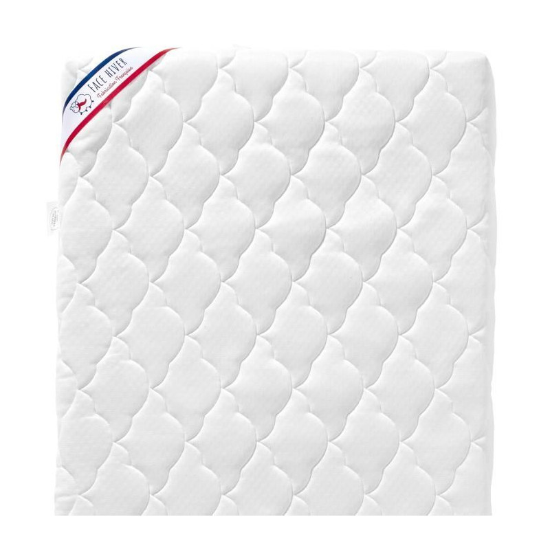 Matelas Bébé Parfait - 60x120x10 cm - 2 Faces : Été / Hiver - Déhoussable - Anti Acarien