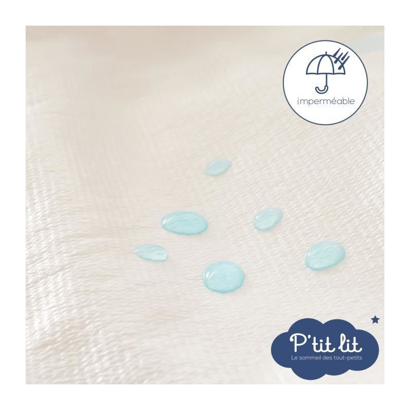 Lot de 2 Proteges matelas Bébé - 70x140 cm - Alese Imperméable et Micro Respirante - Lavable a 90°C - Souple et Silencieux