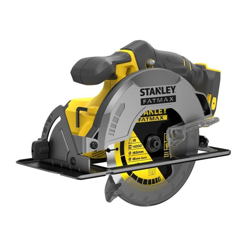 Scie Circulaire - STANLEY FATMAX V20 - SFMCS500B-XJ - 165 mm - Lithium 18V - Sans Batterie