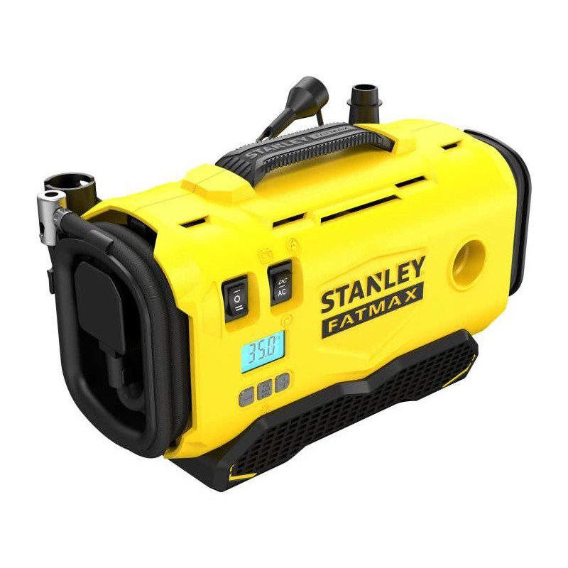 Gonfleur Compresseur - STANLEY FATMAX V20 - SFMCE520B-QW - Lithium 18V - 11 bars - Sans Batterie