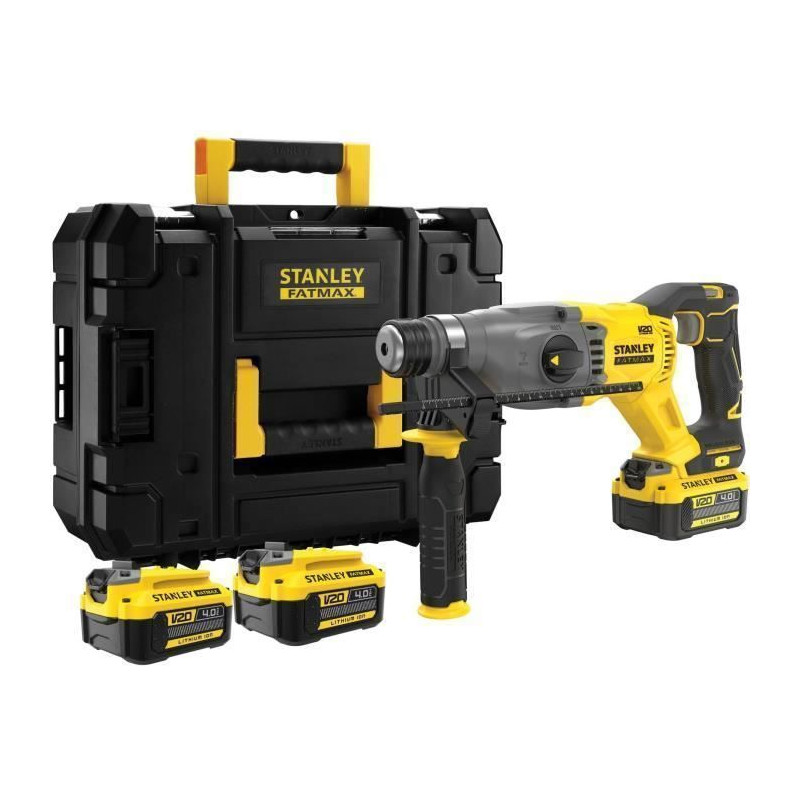 Perforateur Brushless SDS Plus 18V Stanley FatMax - 2 Joules - 2 Batteries 4.0Ah - 3 Modes de Travail