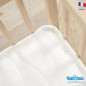 Matelas Bébé Bamboo - YOOPIDOO - 60x120 cm - Viscose Douce et Absorbante - Réversible - Déhoussable