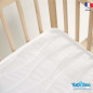 Yoopidoo - Matelas Bébé Climatisé - 60x120 cm - 1 face Été fraîche / 1 face Hiver ouatinée - Sans Traitement chimique